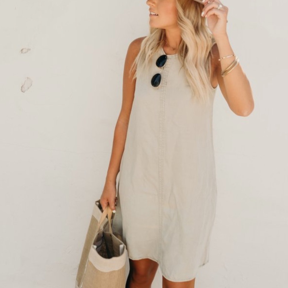 Preston tank dress in light Olive